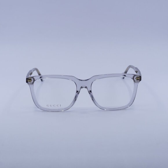 🕶️ New Gucci GG0737O 016 Eyeglasses - Grey/Transparent Frame